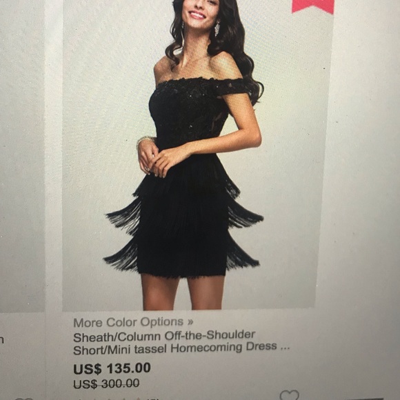 JJ’s House Red Sz 4 Sheath Tassel Dress - Picture 6 of 6